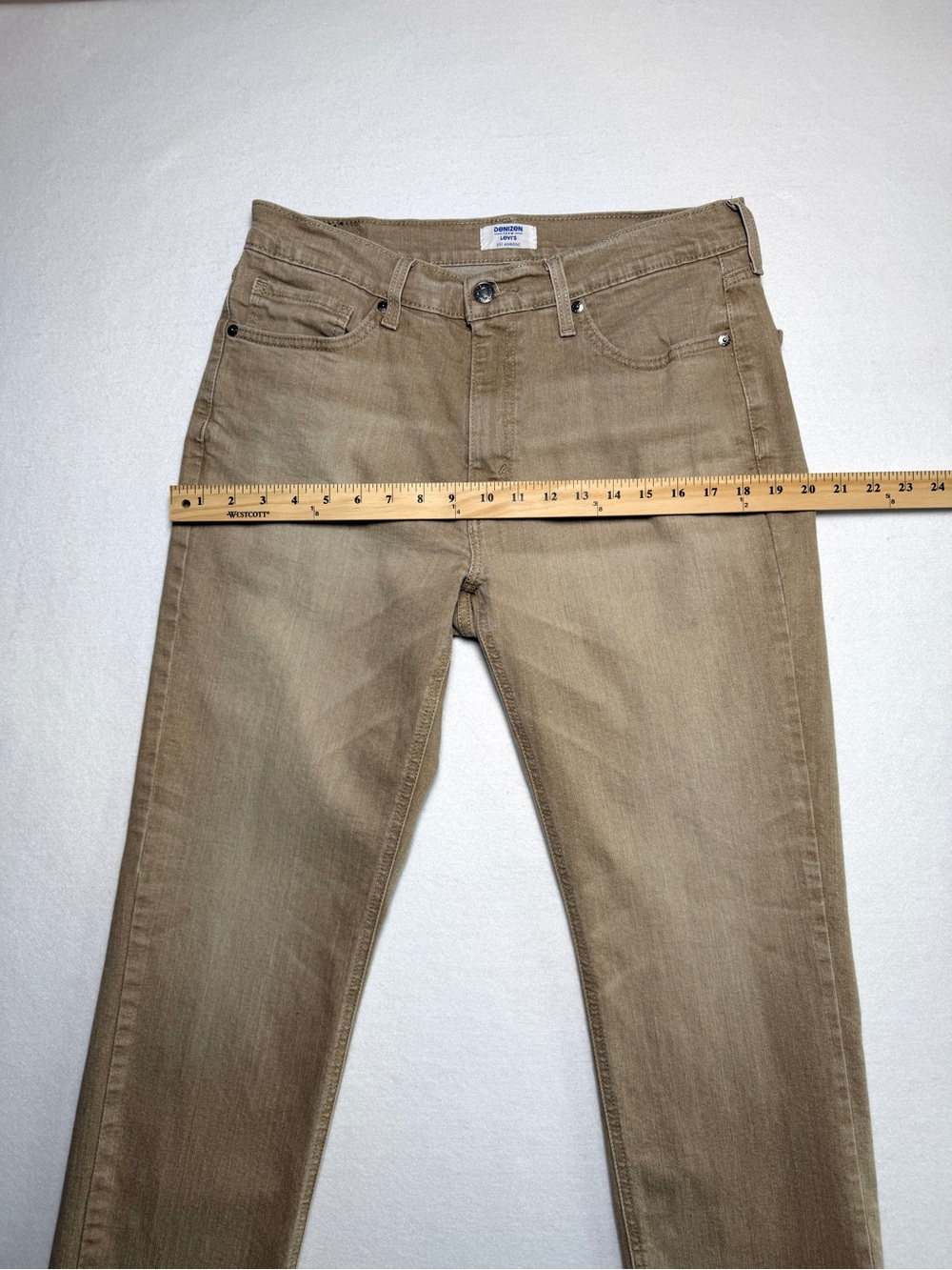 Levi's Men's Denizen 213 Straight Beige/Tan Actual Size 32 X 30 READ DESCRIPTION - Picture 5 of 10